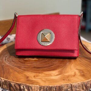 KATE SPADE - Newbury Lane Sally - Red Saffiano Leather Bag with Turnlock